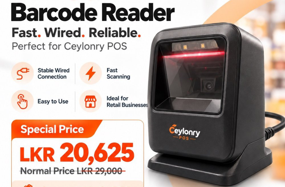 Ceylonry wired counter barcode reader