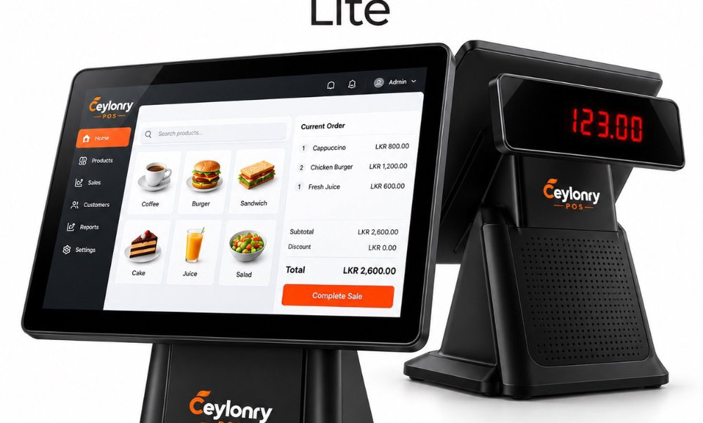 Black Ceylonry POS Lite touchscreen terminal