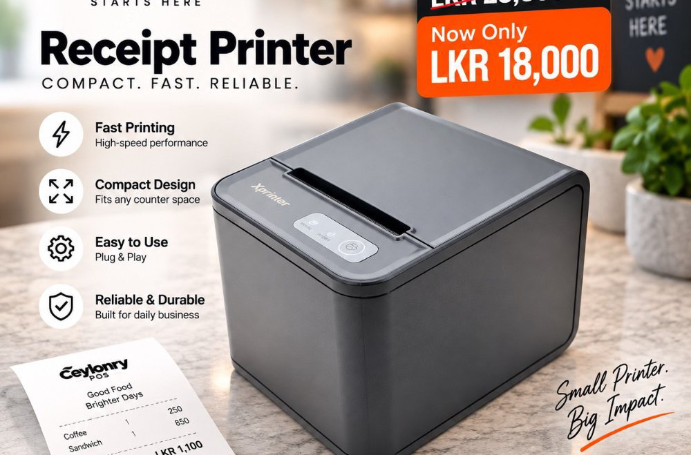 Ceylonry compact thermal receipt printer